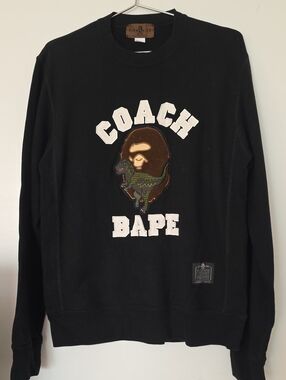 Coach x BAPE Black Graphic Crewneck Sweater